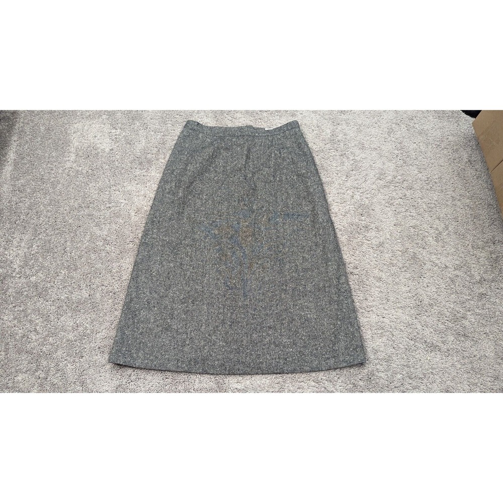 Gabriella‎ Benelli Wool Skirt Womens W:32 Gray Lined A-Line *Read Description*